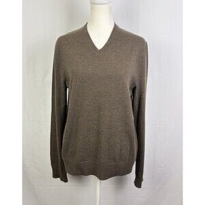 Banana Republic Merino Wool V-Neck Sweater Brown Size Small Women’s EUC